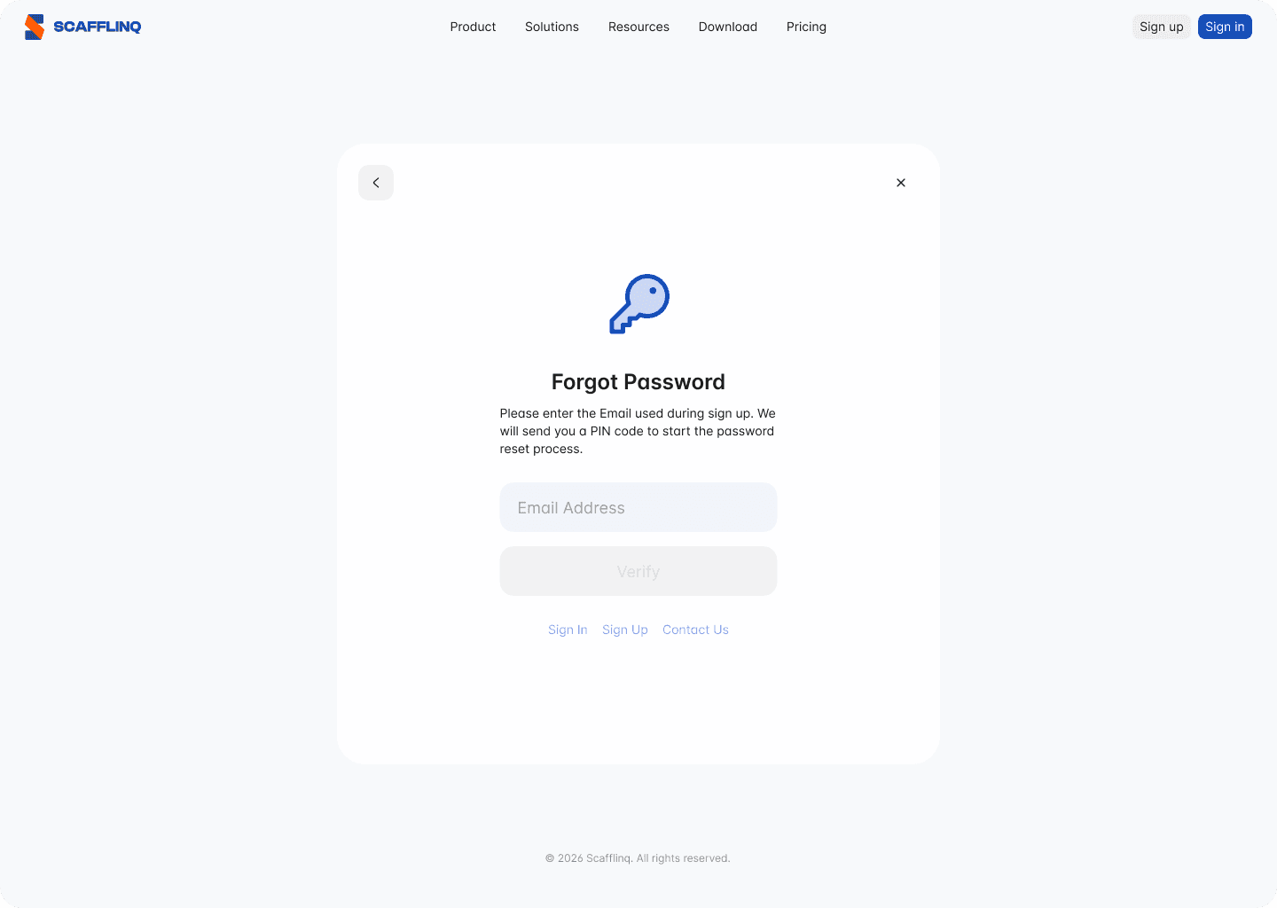 The web sign-in screen with the Forgot Password link