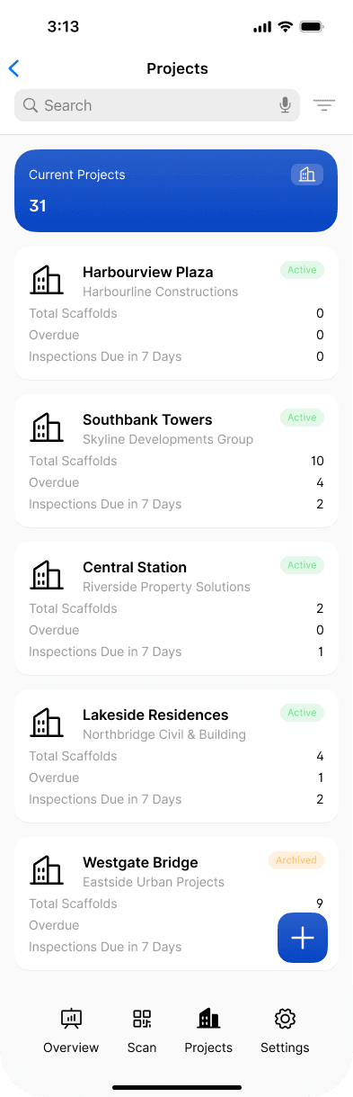 Archived projects showing in the mobile project list after filtering